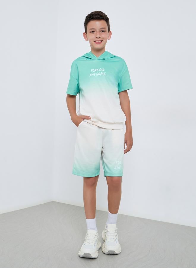 ستايلي مجموعة من شورت وتيشيرت بطبعة تاي داي - Image 1